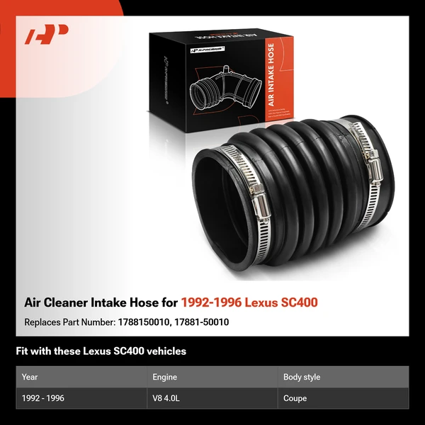 Air Cleaner Intake Hose for 1992-1996 Lexus SC400