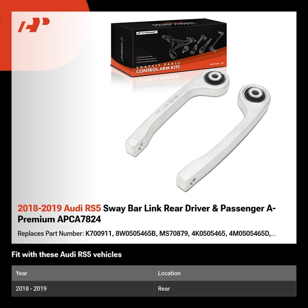 2018-2019 Audi RS5 Sway Bar Link Rear Driver & Passenger A-Premium APCA7824