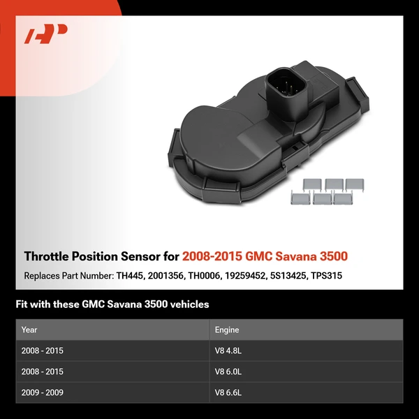 Throttle Position Sensor for 2008-2015 GMC Savana 3500