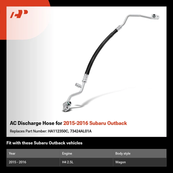 AC Discharge Hose for 2015-2016 Subaru Outback