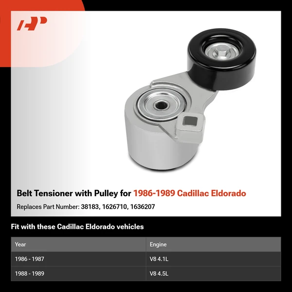 Belt Tensioner with Pulley for 1986-1989 Cadillac Eldorado
