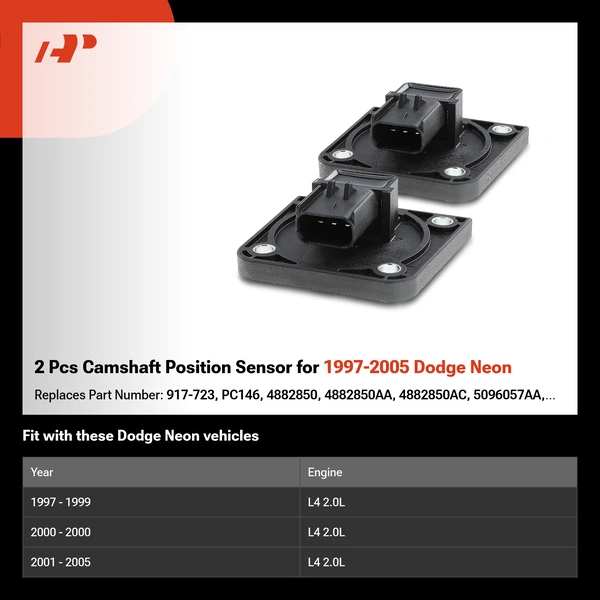 2 Pcs Camshaft Position Sensor for 1997-2005 Dodge Neon