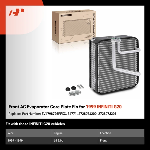 Front AC Evaporator Core Plate Fin for 1999 INFINITI G20
