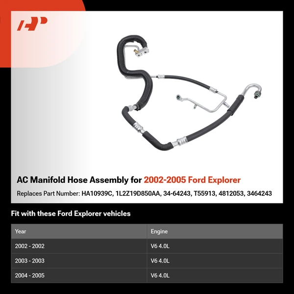 AC Manifold Hose Assembly for 2002-2005 Ford Explorer