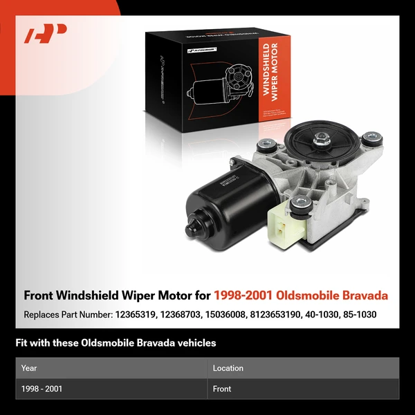 Front Windshield Wiper Motor for 1998-2001 Oldsmobile Bravada