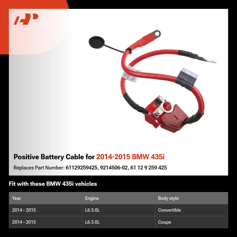 Positive Battery Cable for 2014-2015 BMW 435i