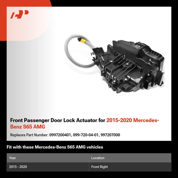 Front Passenger Door Lock Actuator for 2015-2020 Mercedes-Benz S65 AMG
