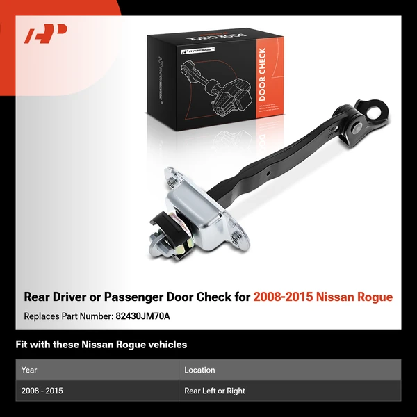 Rear Driver or Passenger Door Check for 2008-2015 Nissan Rogue