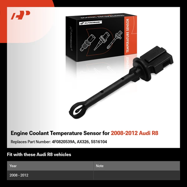 Engine Coolant Temperature Sensor for 2008-2012 Audi R8