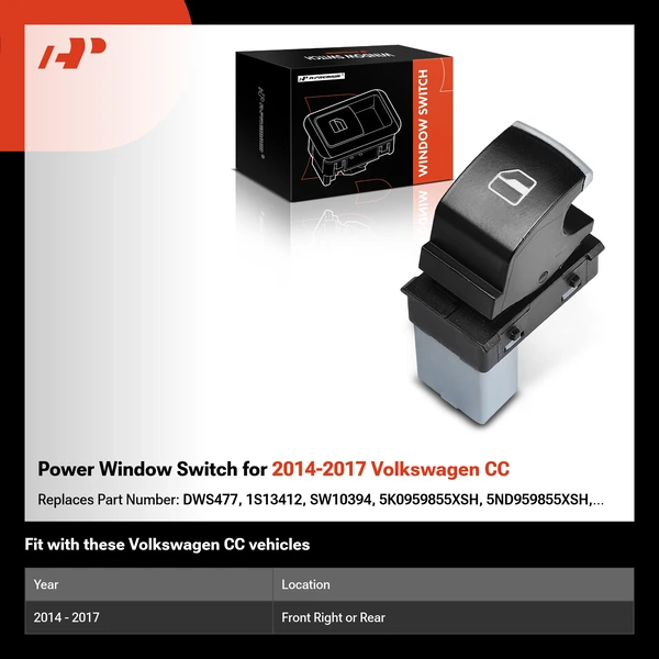 Power Window Switch for 2014-2017 Volkswagen CC