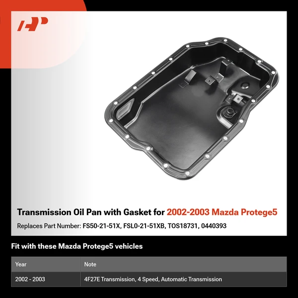 Transmission Oil Pan with Gasket for 2002-2003 Mazda Protege5