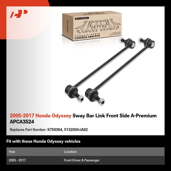 2005-2017 Honda Odyssey Sway Bar Link Front Side A-Premium APCA3524