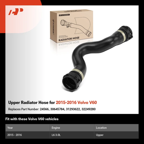 Upper Radiator Hose for 2015-2016 Volvo V60