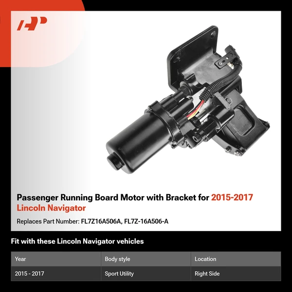 Passenger Running Board Motor with Bracket for 2015-2017 Lincoln Navigator