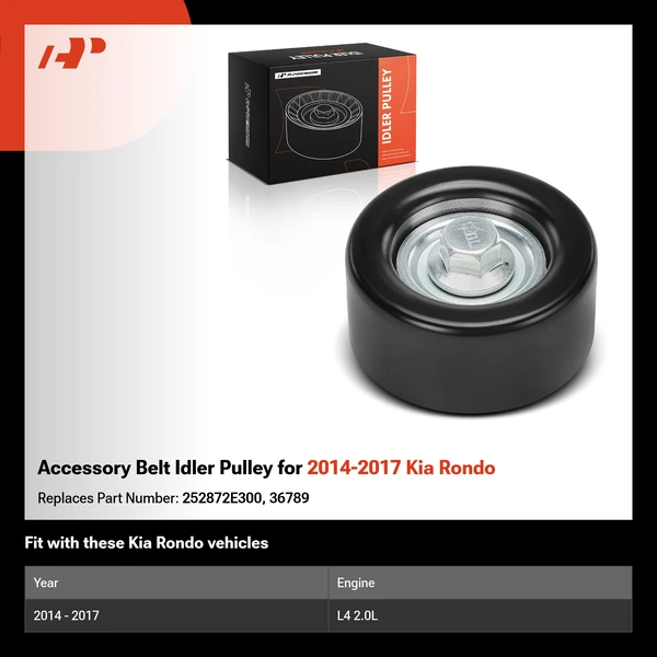 Accessory Belt Idler Pulley for 2014-2017 Kia Rondo