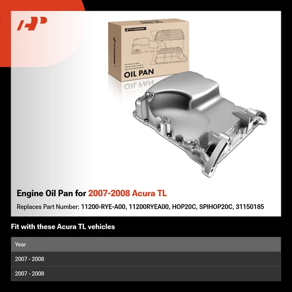 Engine Oil Pan for 2007-2008 Acura TL