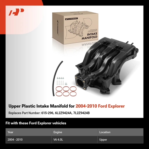Upper Plastic Intake Manifold for 2004-2010 Ford Explorer