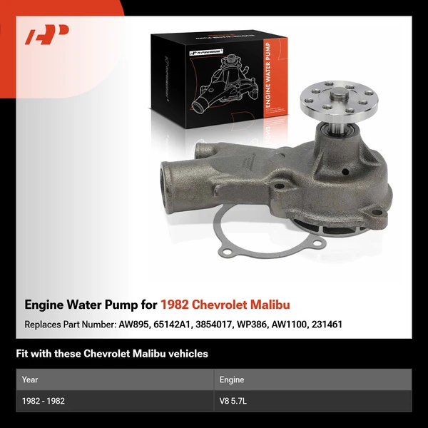 Engine Water Pump for 1982 Chevrolet Malibu