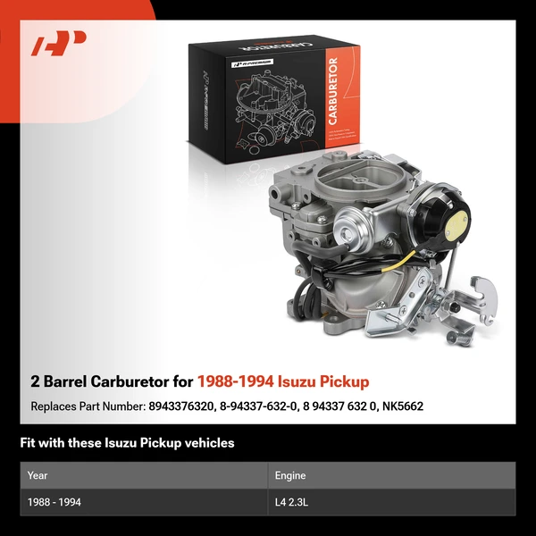 2 Barrel Carburetor for 1988-1994 Isuzu Pickup