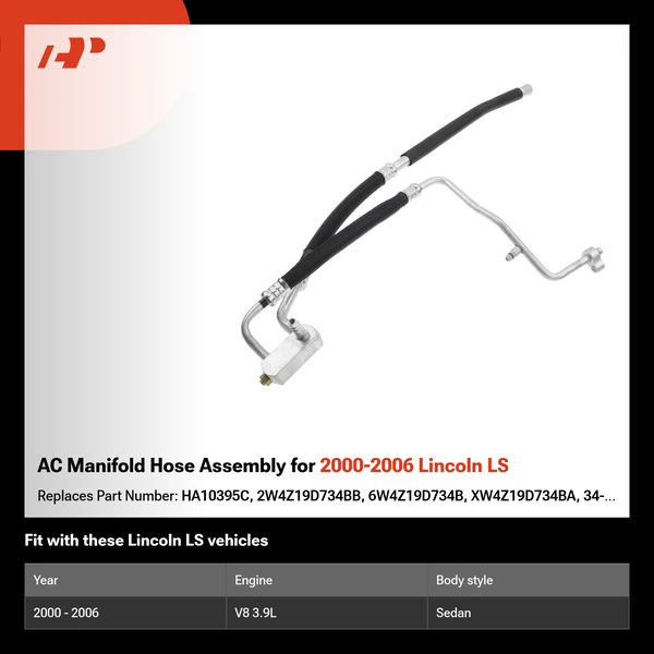 AC Manifold Hose Assembly for 2000-2006 Lincoln LS