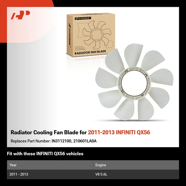 Radiator Cooling Fan Blade for 2011-2013 INFINITI QX56