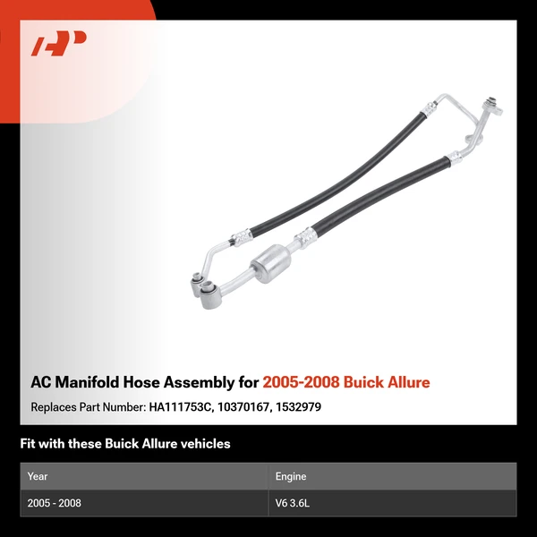 AC Manifold Hose Assembly for 2005-2008 Buick Allure