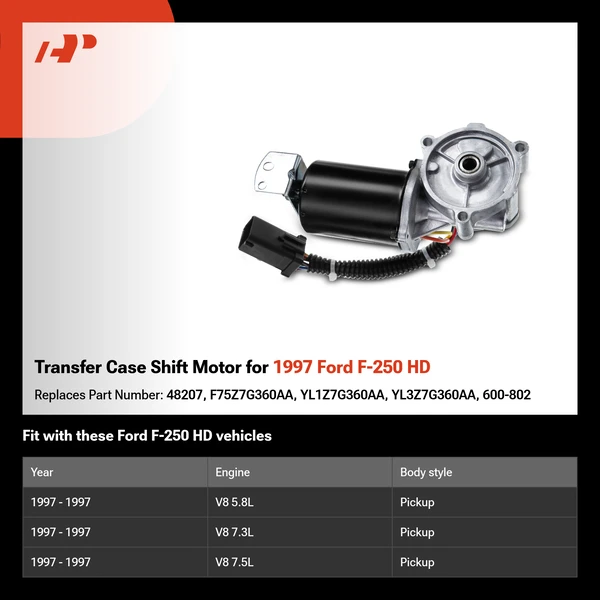 Transfer Case Shift Motor for 1997 Ford F-250 HD
