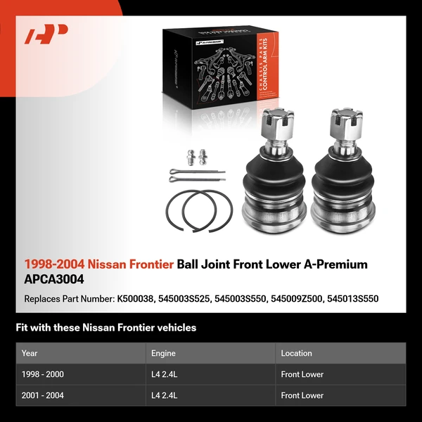 1998-2004 Nissan Frontier Ball Joint Front Lower A-Premium APCA3004