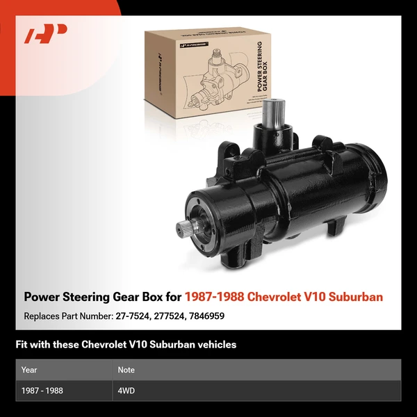 Power Steering Gear Box for 1987-1988 Chevrolet V10 Suburban