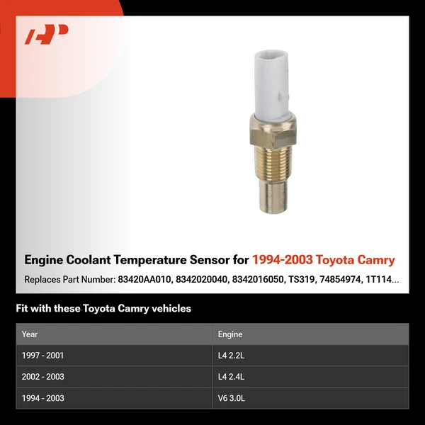 Engine Coolant Temperature Sensor for 1994-2003 Toyota Camry