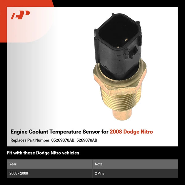 Engine Coolant Temperature Sensor for 2008 Dodge Nitro
