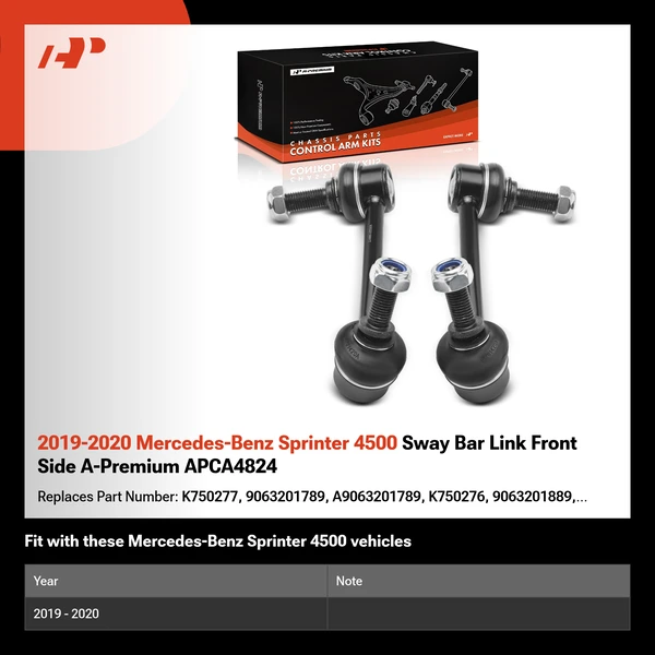 2019-2020 Mercedes-Benz Sprinter 4500 Sway Bar Link Front Side A-Premium APCA4824