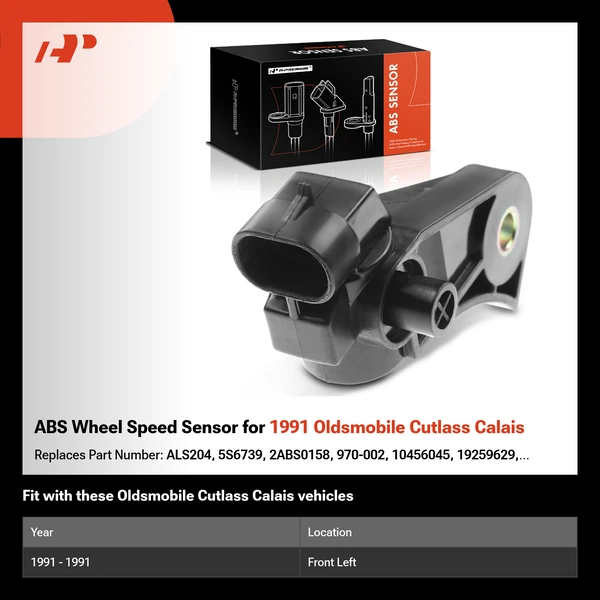 ABS Wheel Speed Sensor for 1991 Oldsmobile Cutlass Calais