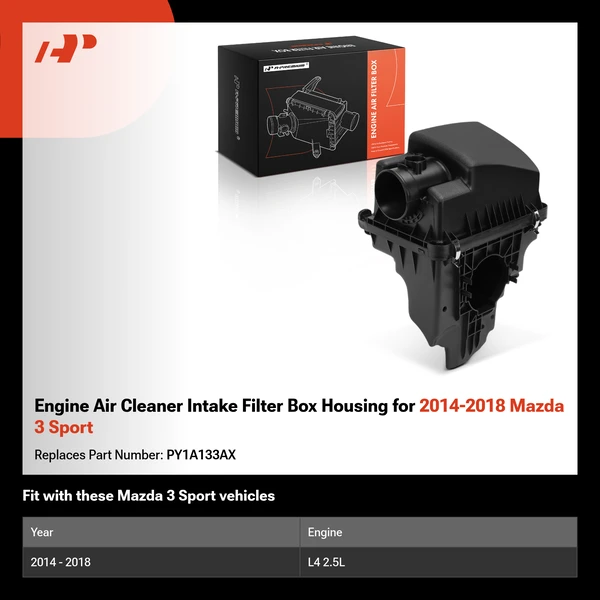 Engine Air Cleaner Intake Filter Box Housing for 2014-2018 Mazda 3 Sport