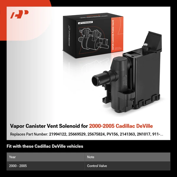 Vapor Canister Vent Solenoid for 2000-2005 Cadillac DeVille