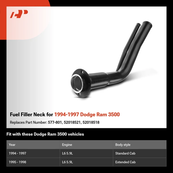 Fuel Filler Neck for 1994-1997 Dodge Ram 3500