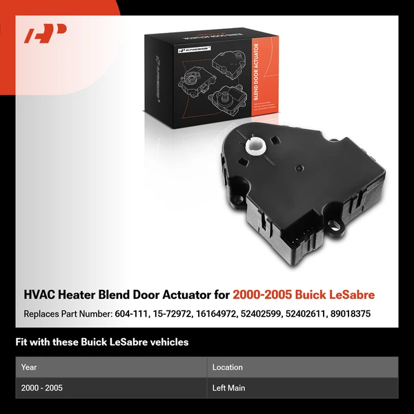 HVAC Heater Blend Door Actuator for 2000-2005 Buick LeSabre