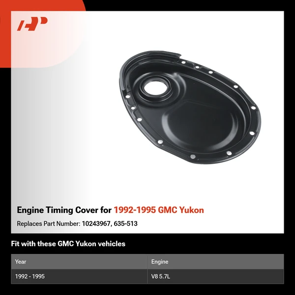 Engine Timing Cover for 1992-1995 GMC Yukon