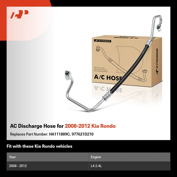 AC Discharge Hose for 2008-2012 Kia Rondo