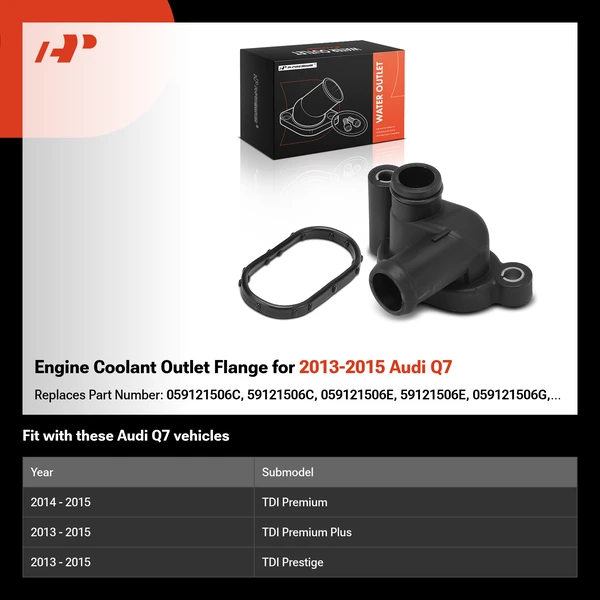 Engine Coolant Outlet Flange for 2013-2015 Audi Q7
