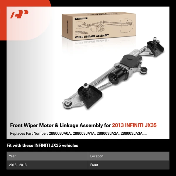 Front Wiper Motor & Linkage Assembly for 2013 INFINITI JX35