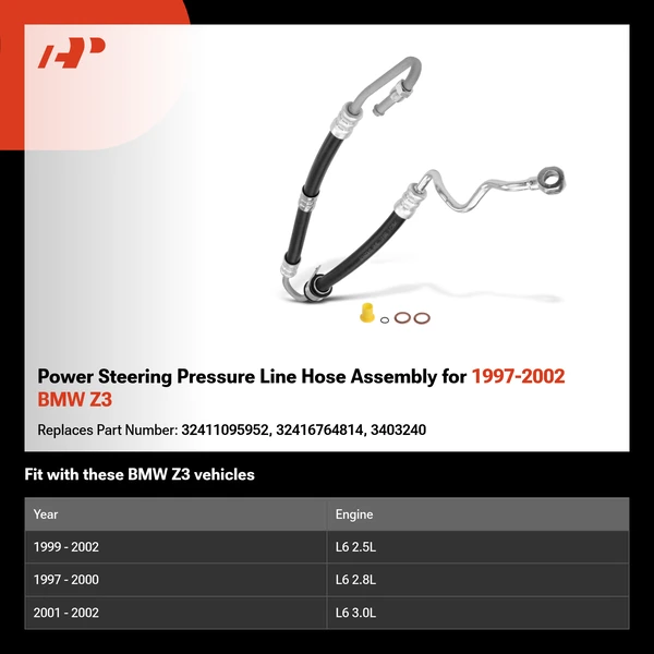 Power Steering Pressure Line Hose Assembly for 1997-2002 BMW Z3