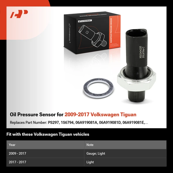 Oil Pressure Sensor for 2009-2017 Volkswagen Tiguan