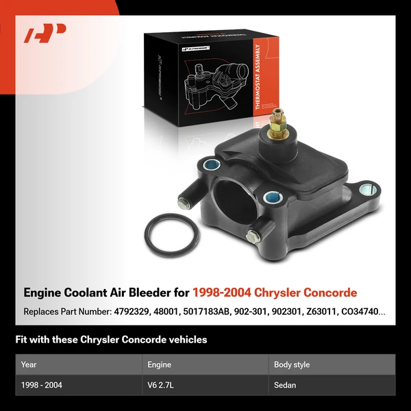 Engine Coolant Air Bleeder for 1998-2004 Chrysler Concorde