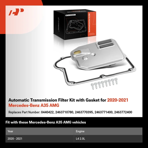 Automatic Transmission Filter Kit with Gasket for 2020-2021 Mercedes-Benz A35 AMG
