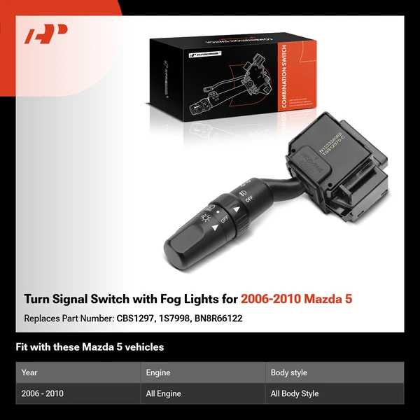 Turn Signal Switch with Fog Lights for 2006-2010 Mazda 5