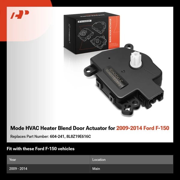 Mode HVAC Heater Blend Door Actuator for 2009-2014 Ford F-150