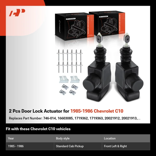 2 Pcs Door Lock Actuator for 1985-1986 Chevrolet C10