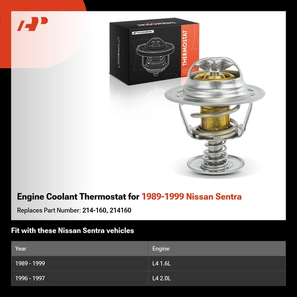 Engine Coolant Thermostat for 1989-1999 Nissan Sentra