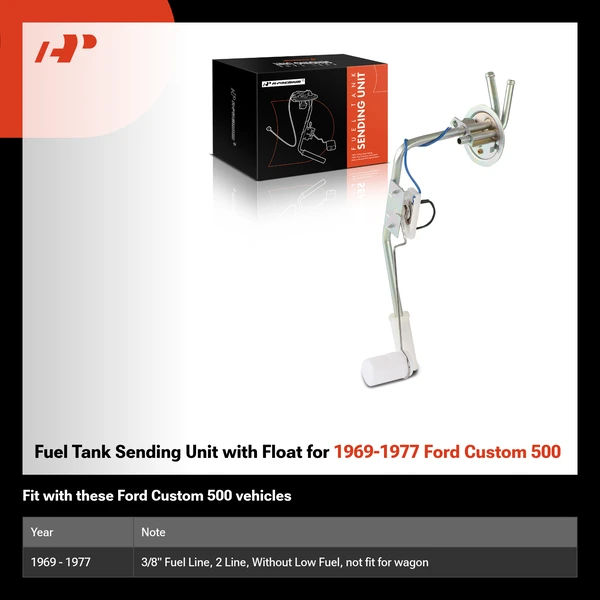 Fuel Tank Sending Unit with Float for 1969-1977 Ford Custom 500